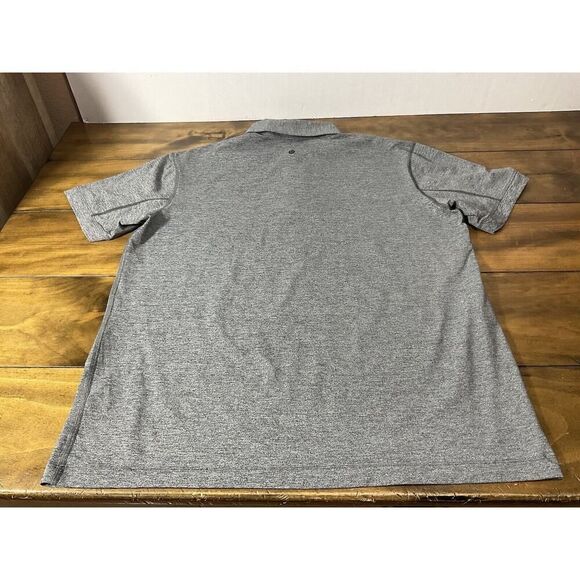 Lululemon Men’s Size 2XL Heathered Gray Polo Short Sleeve Shirt - Picture 8 of 10